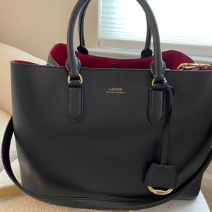 Lauren Ralph Lauren Dryden Marcy Leather Satchel.